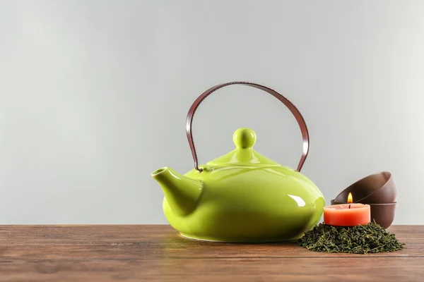 Green tea set — Stock Photo, Image