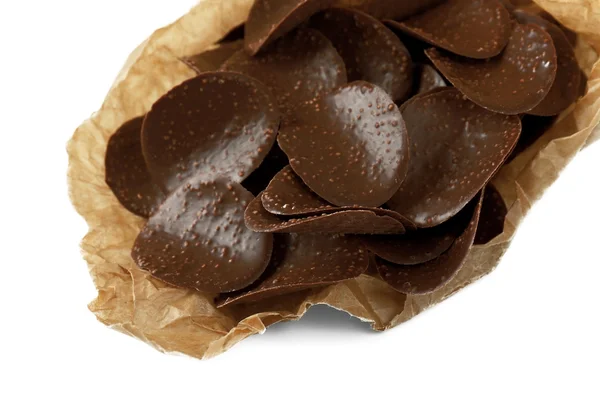 Chips de chocolate en pergamino —  Fotos de Stock