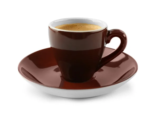 Hnědá šálek kávy — Stock fotografie