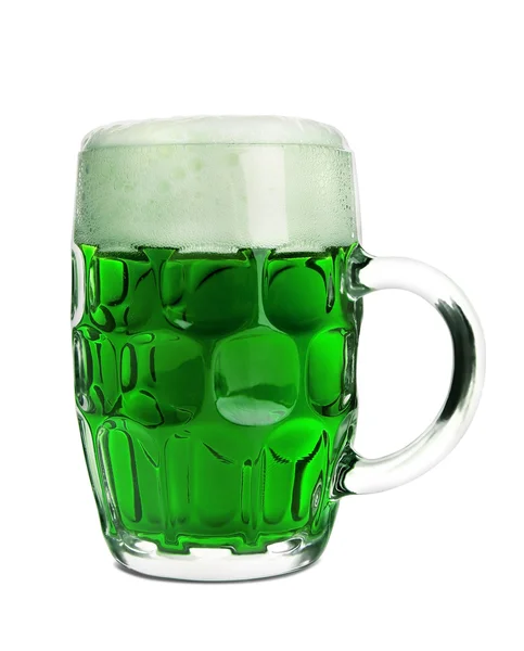 Glass of green beer — Stock Photo, Image