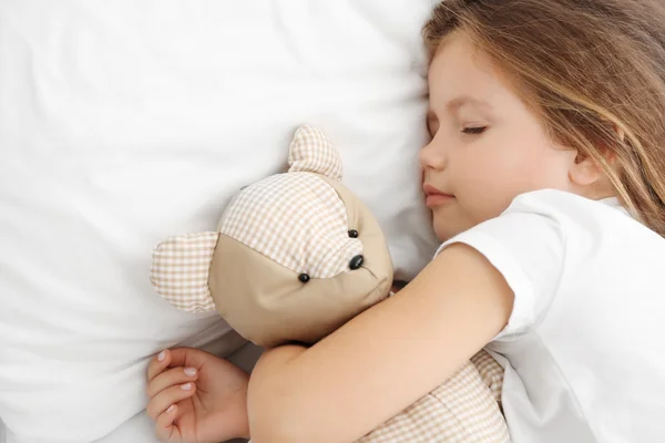 Carino bambina dormire — Foto Stock