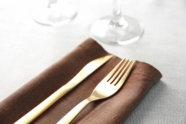 Beautiful knife and fork — Stock Photo, Image