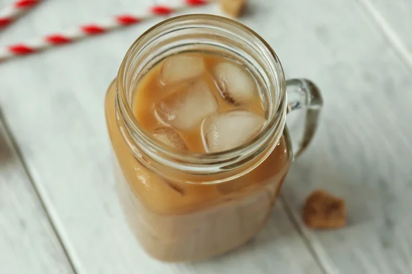 Iced coffee with milk — Stock Photo, Image