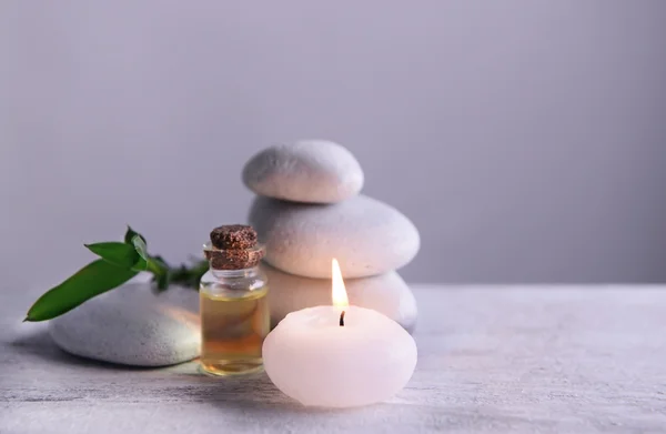 Spa composition with candle — Stock Photo, Image