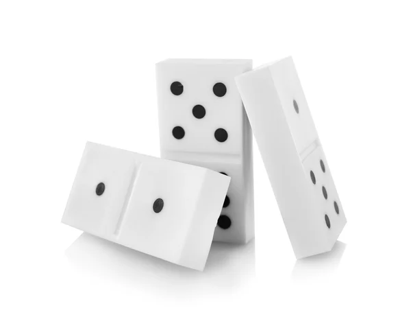 Pochi domino bianco — Foto Stock