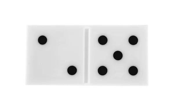 Single white Domino — Stock Photo, Image