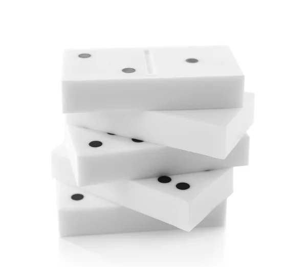 Pochi domino bianco — Foto Stock