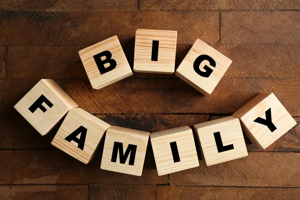 Words BIG FAMILY — Stock Photo, Image