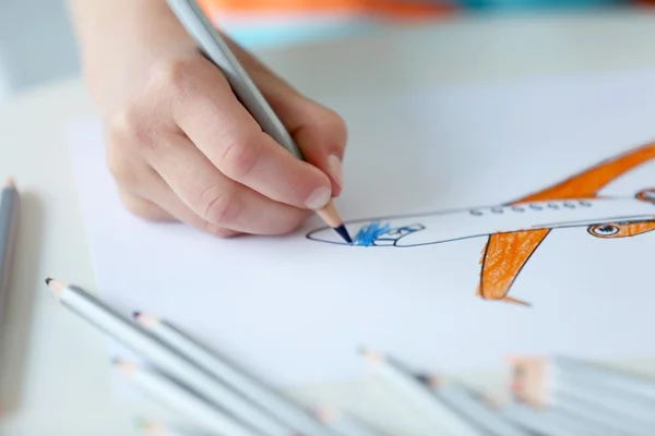 Child's hand drawing picture — Stock Photo, Image