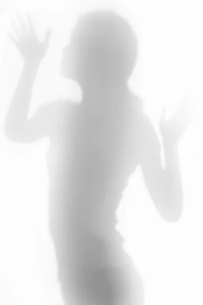 Silhouette donna offuscata — Foto Stock