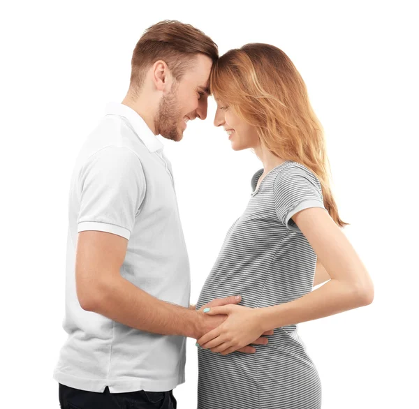 Happy family expecting baby — Stock Photo, Image