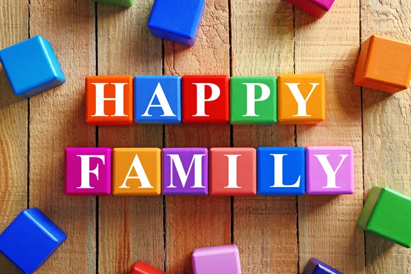 Palabras de color FAMILIA FELIZ — Foto de Stock