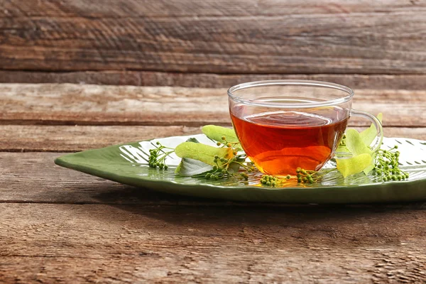 Glass cup of tea — Stock Photo, Image