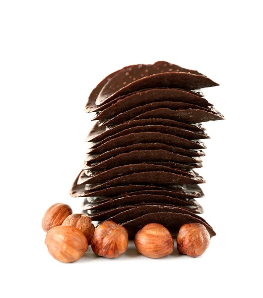 Hazelnoten en chocolade chips — Stockfoto