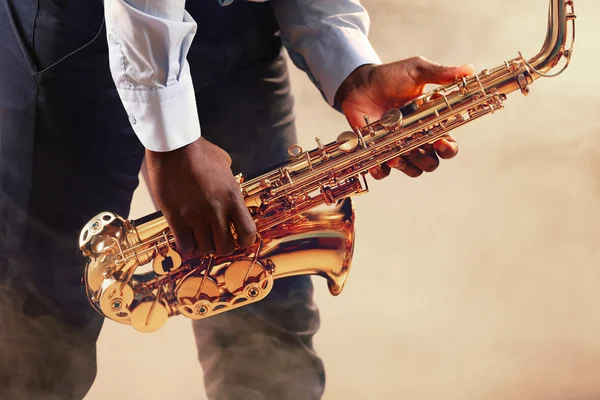 Músico de jazz afroamericano — Foto de Stock