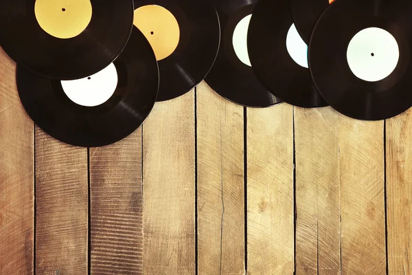 Vinyl records on table — Stock Photo, Image