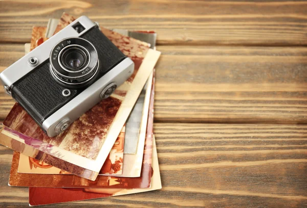 Vintage foto's met camera — Stockfoto