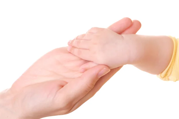 Mother and baby's hands — Stock Photo, Image