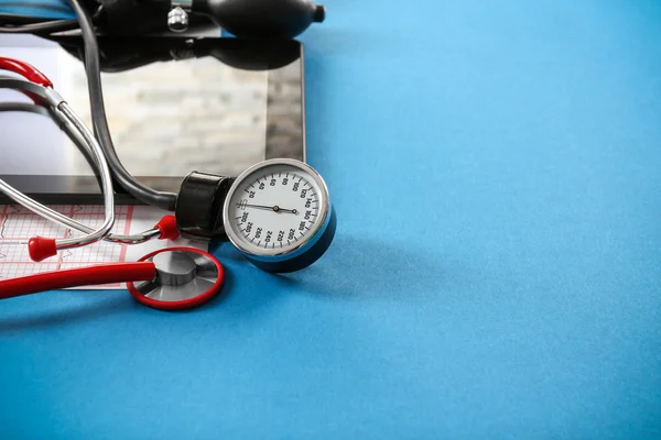 Medical supplies on table