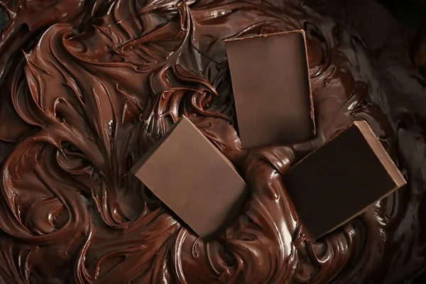 Geschmolzene Schokolade Hintergrund — Stockfoto