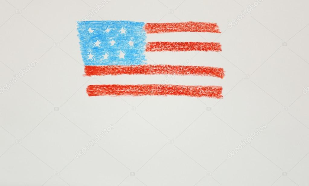 American Flag To Draw Drawing Of American Flag Stock Photo C Belchonock 116577736