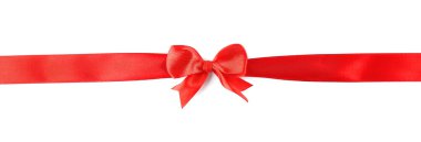 Kırmızı kurdele ile yay-düğüm 