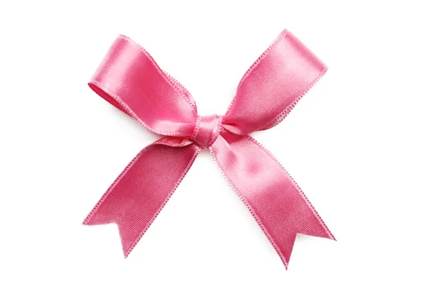 Pink ribbon bow — Stock Photo, Image