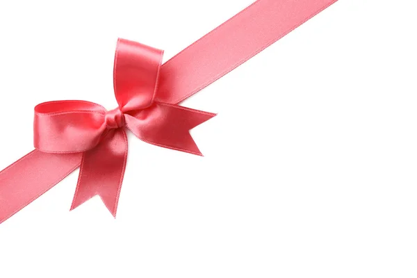 Pink ribbon bow — Stock Photo, Image