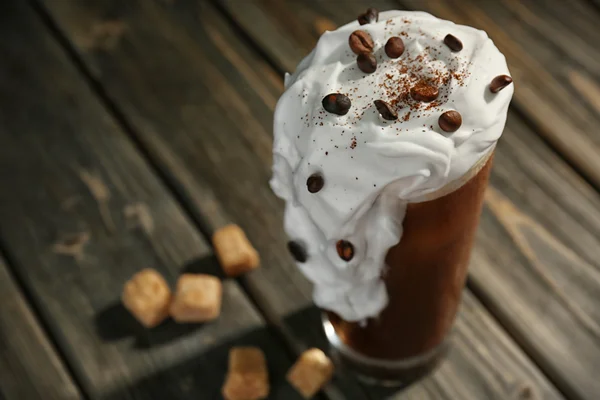 Eiskaffee mit Sahne — Stockfoto