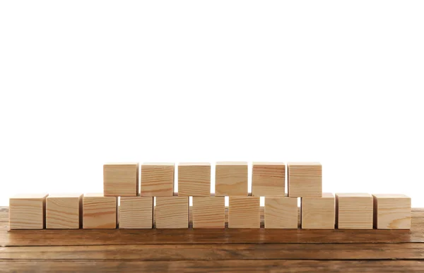 Bloques de madera en blanco — Foto de Stock