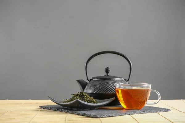 Czarna herbata zestaw — Zdjęcie stockowe