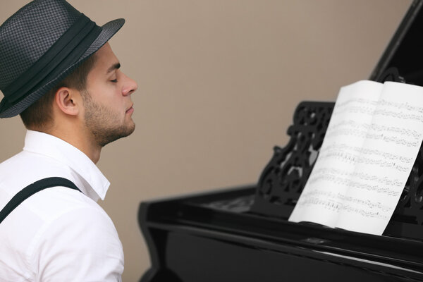 Musician playing piano