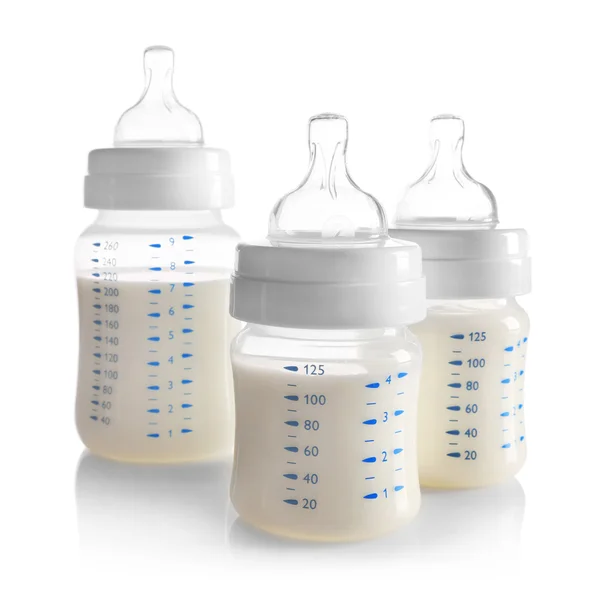 Baby milk bottles — Stock Photo, Image