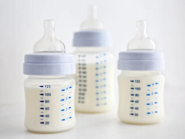 Baby milk bottles — Stock Photo, Image