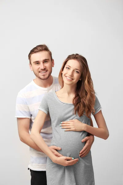 Happy family expecting baby — Stock Photo, Image