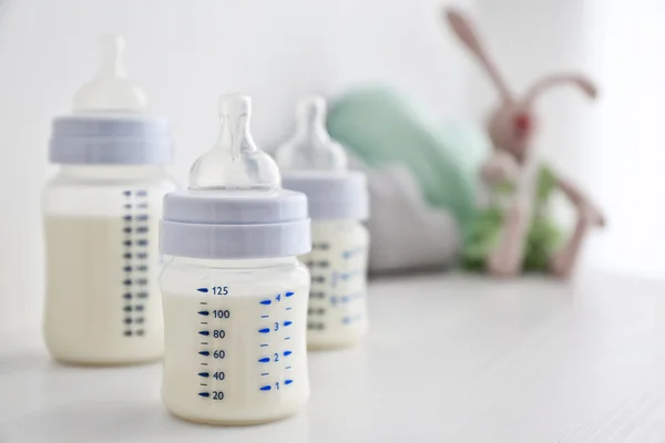 Baby milk bottles — Stock Photo, Image