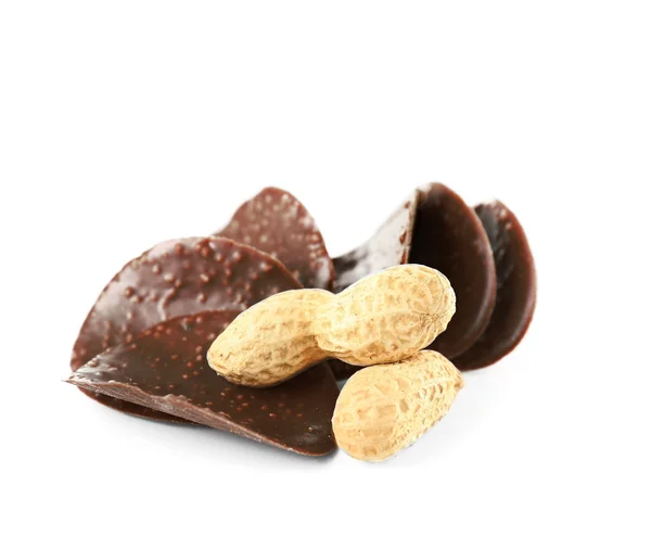 Schokoladenchips und Erdnüsse — Stockfoto