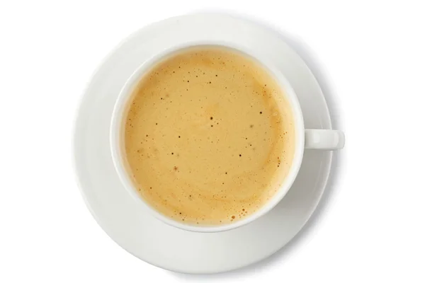 커피와 접시의 흰색 컵 — 스톡 사진