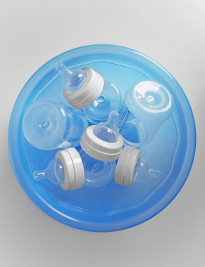 Bebek şişe plastik mavi Havzası