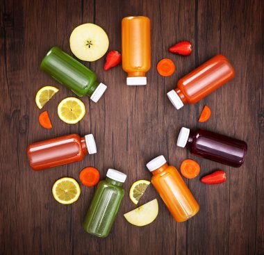 Detoks içecekler arka plan üzerinde