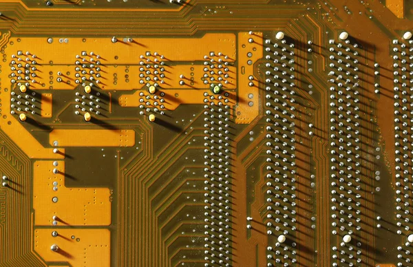 Het moederbord van de computer, close-up — Stockfoto