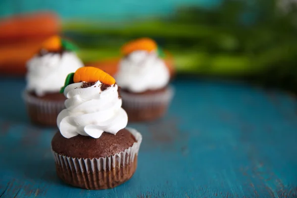 Carrot chocolate muffins — Stock Photo, Image
