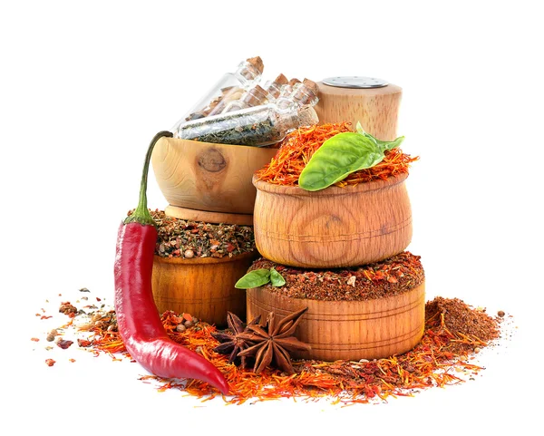 Sammansättningen av olika kryddor — Stockfoto