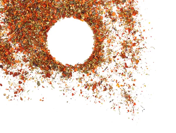 Mixed spices with round silhouette — Stock Photo, Image