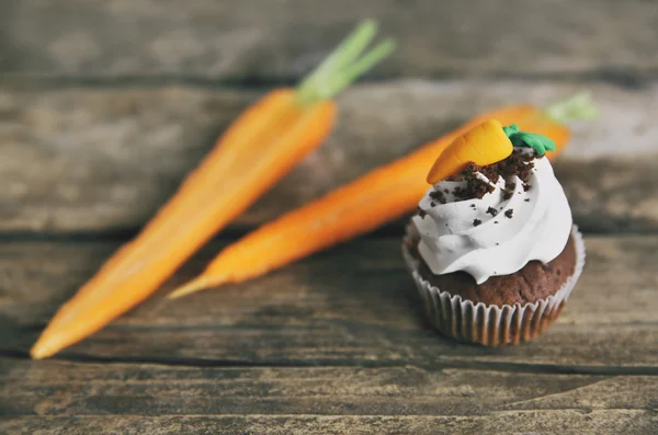 Carrot chocolate muffin — Stock Photo, Image