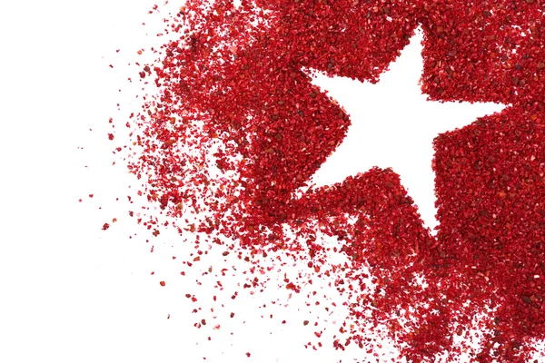 Dried sumac with star silhouette — Stock Photo, Image