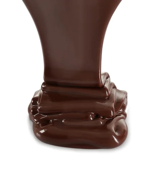 Gieten van gesmolten chocolade — Stockfoto