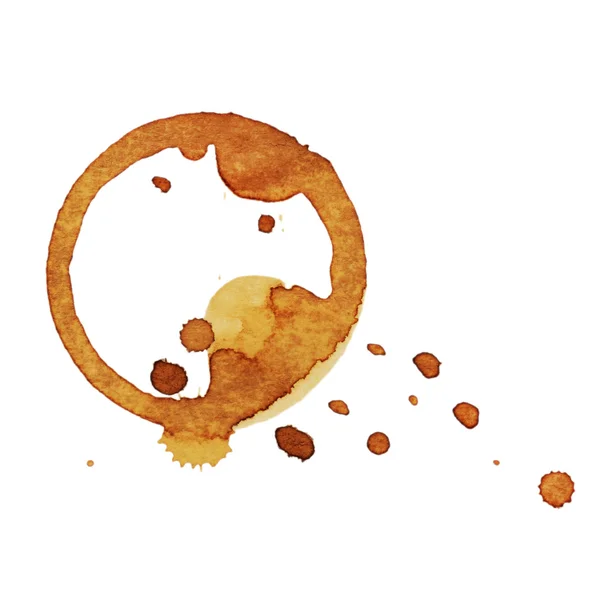 Coffee stain, isolated — Stock Photo, Image