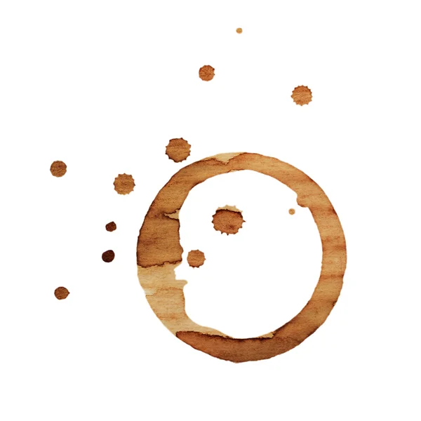 Coffee stain, isolated — Stock Photo, Image