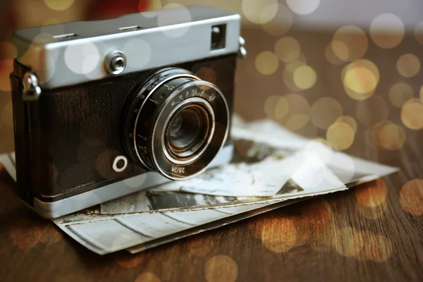 Foto vintage con fotocamera — Foto Stock